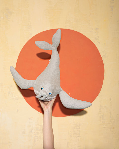 " This darling walrus arrived on my doorstep just in time to join the first wondrous walrus I had purchased only a week before. "