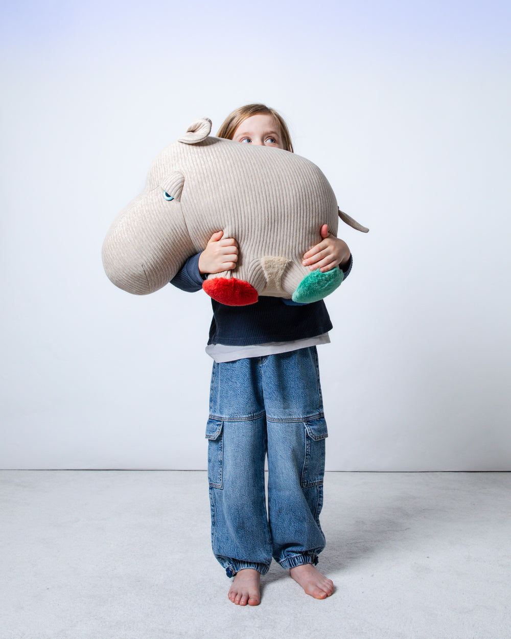 The Hippo Stuffed Animal Plushie Primary Big by BigStuffed