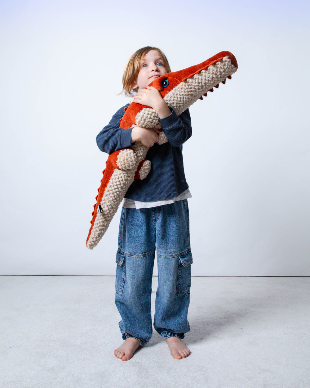 The Crocodile Stuffed Animal Plushie Red Velvet Big by BigStuffed