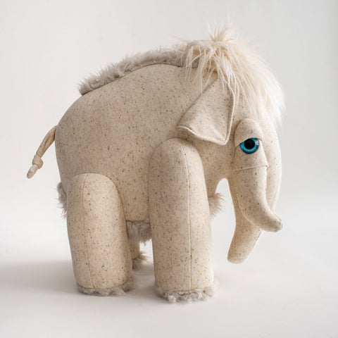 The Mammoth Stuffed Animal Plushie Ivory Big by BigStuffed
