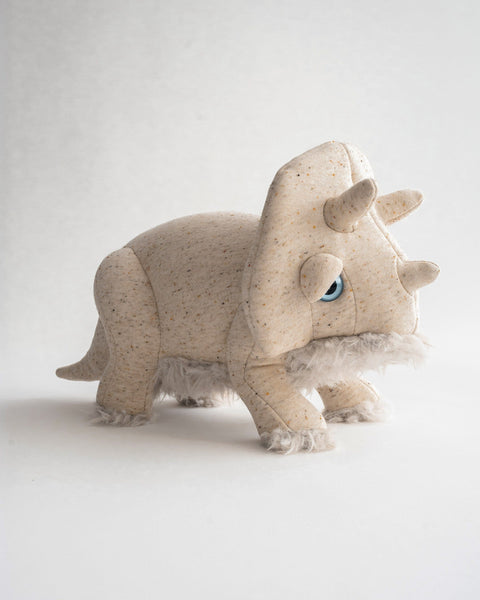 The Trino Stuffed Animal Plushie Ivory Small by BigStuffed