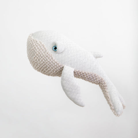 The Whale Stuffed Animal Plushie Albino Small by BigStuffed