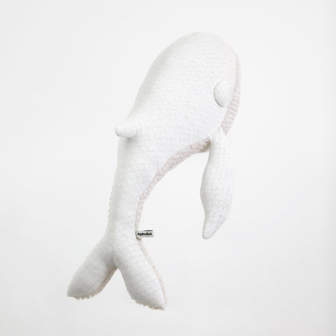 The Whale Stuffed Animal Plushie Albino Big by BigStuffed