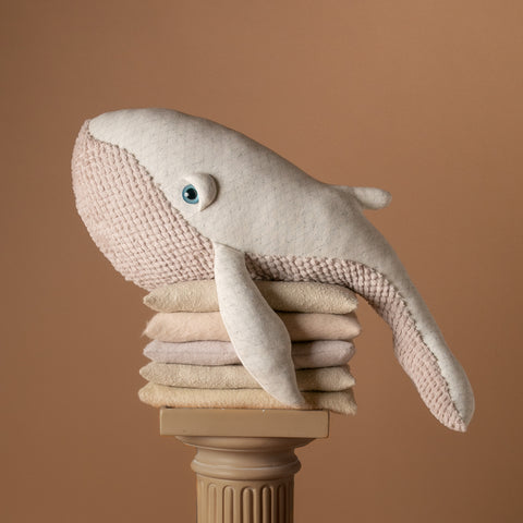 The Whale Stuffed Animal Plushie Albino Big by BigStuffed