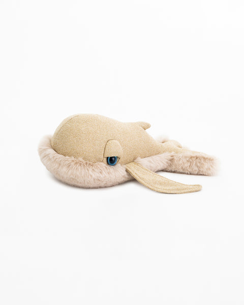 The Mini Gold Whale Stuffed Animal Plushie by BigStuffed