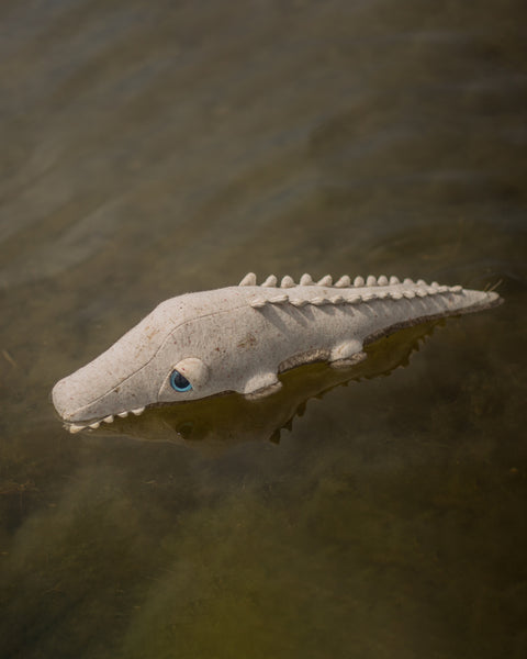 The Mini Crocodile Stuffed Animal Plushie Ivory Mini by BigStuffed