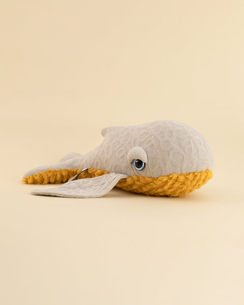 The Mini Whale Stuffed Animal Plushie Gold Mini by BigStuffed