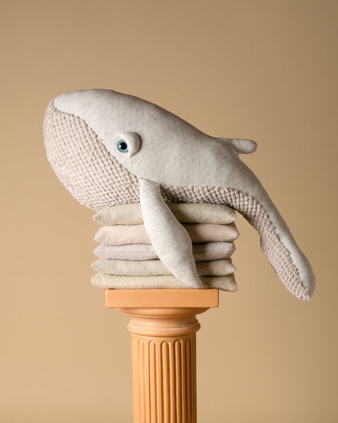 The Whale Stuffed Animal Plushie Albino Small by BigStuffed