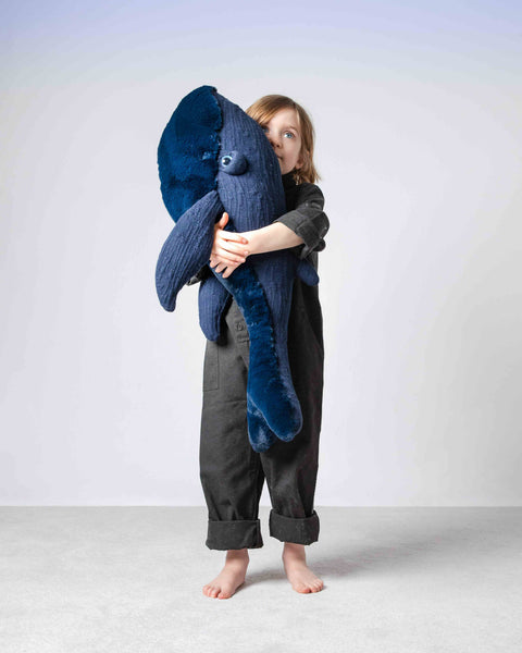 The Whale Stuffed Animal Plushie Midnight Big by BigStuffed