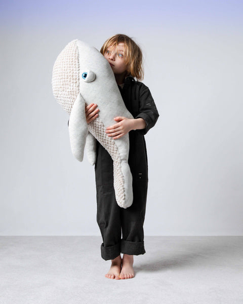 The Whale Stuffed Animal Plushie Albino Big by BigStuffed