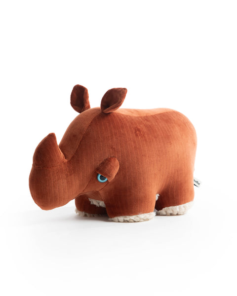 The Rhino Stuffed Animal Plushie Red Velvet Small by BigStuffed