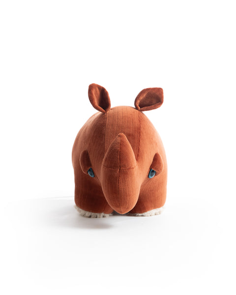 The Rhino Stuffed Animal Plushie Red Velvet Small by BigStuffed