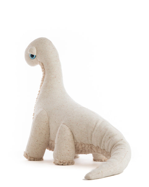 The Dinosaur Stuffed Animal Plushie Ivory Small by BigStuffed