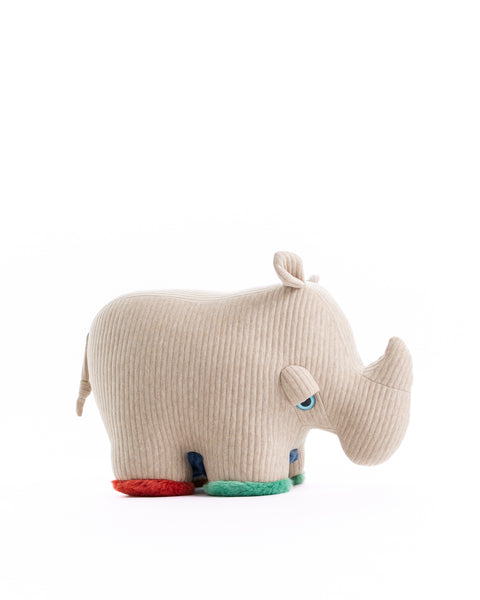 The Rhino Stuffed Animal Plushie Primary Small by BigStuffed