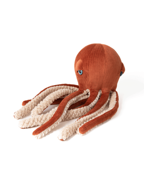 The Velvet Octopus Stuffed Animal Plushie Red Small by BigStuffed