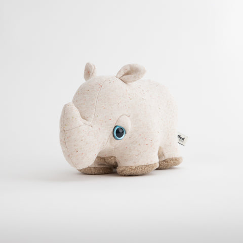 The Mini Rhino Stuffed Animal Plushie Ivory Mini by BigStuffed