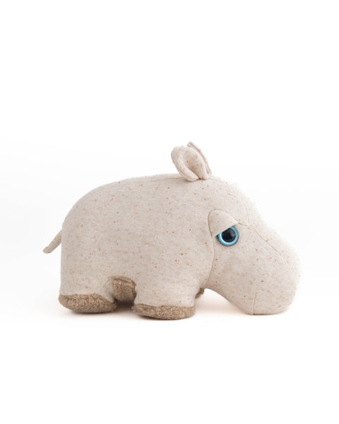 The Mini Hippo Stuffed Animal Plushie Ivory Mini by BigStuffed