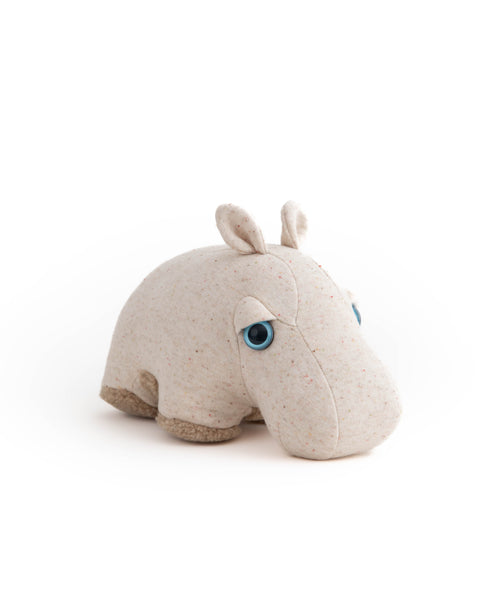 The Mini Hippo Stuffed Animal Plushie Ivory Mini by BigStuffed