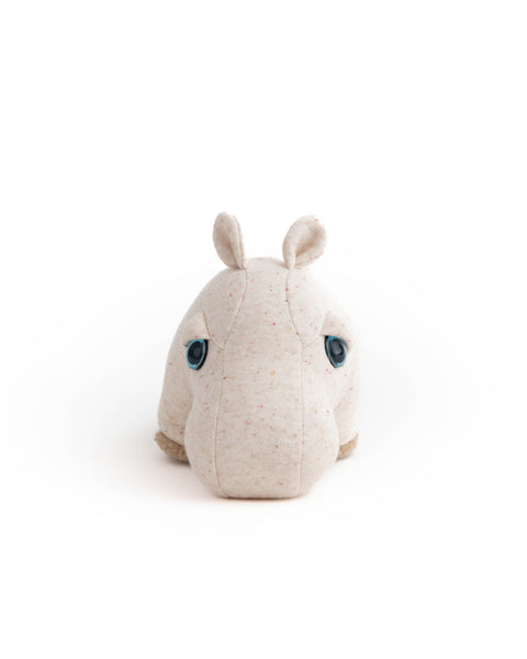 The Mini Hippo Stuffed Animal Plushie Ivory Mini by BigStuffed