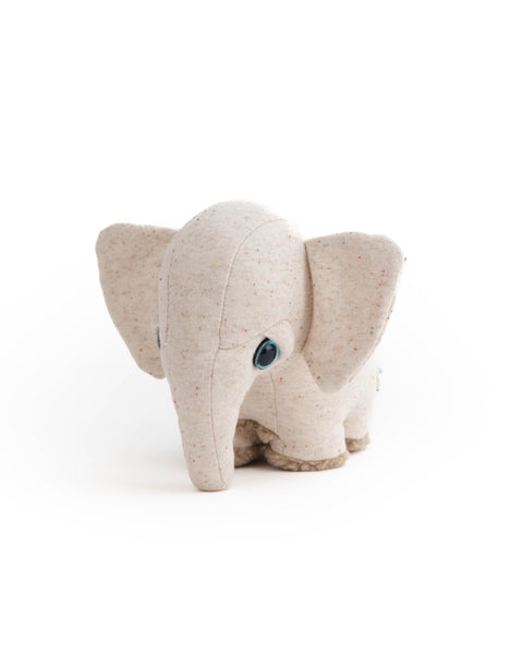 The Mini Elephant Stuffed Animal Plushie Ivory Mini by BigStuffed