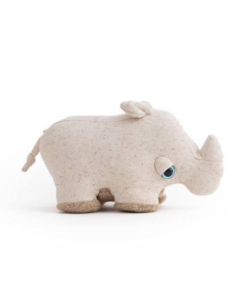 The Mini Rhino Stuffed Animal Plushie Ivory Mini by BigStuffed