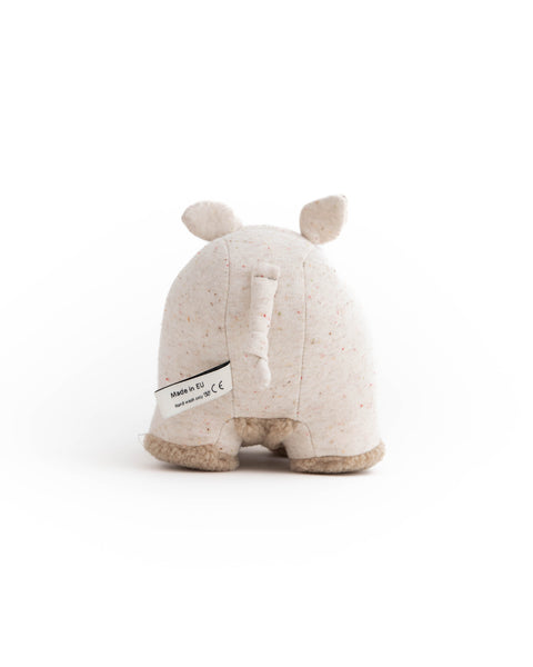 The Mini Rhino Stuffed Animal Plushie Ivory Mini by BigStuffed