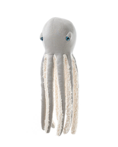 The Octopus Stuffed Animal Plushie Silver Small by BigStuffed