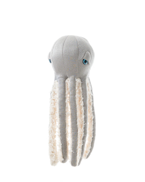 The Octopus Stuffed Animal Plushie Silver Small by BigStuffed