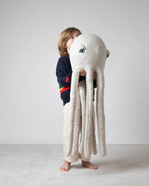 The Octopus Stuffed Animal Plushie Albino Big by BigStuffed