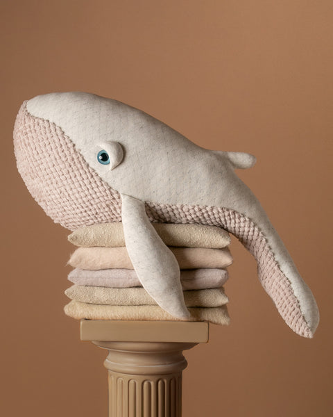 The Whale Stuffed Animal Plushie Albino Big by BigStuffed