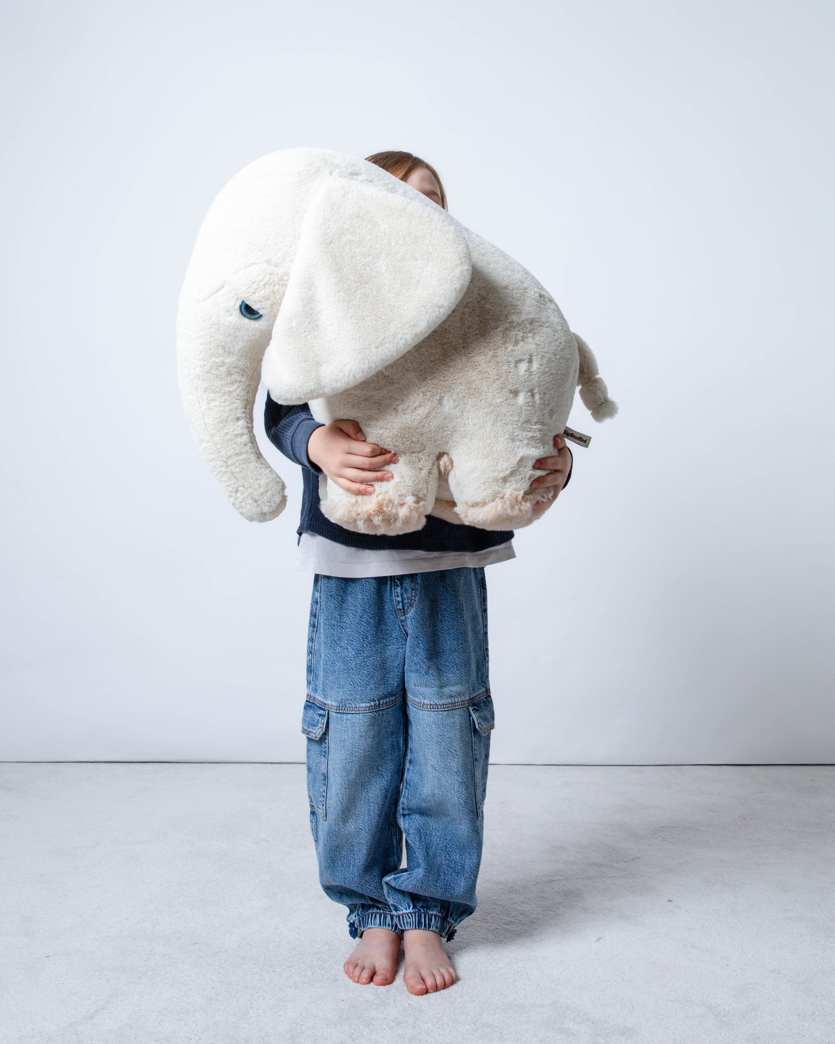 BigStuffed Large Soft Primary Color Elephant