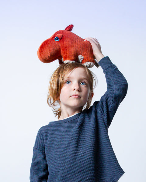 The Mini Hippo Stuffed Animal Plushie Red Velvet Mini by BigStuffed