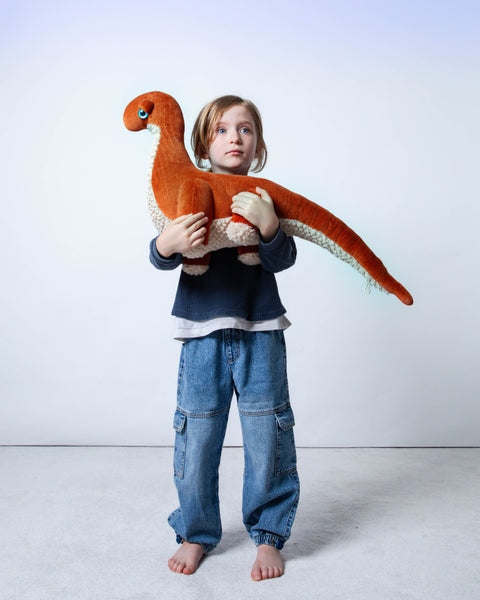 The Dinosaur Stuffed Animal Plushie Red Velvet Small by BigStuffed