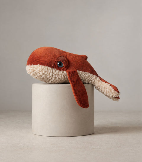 The Mini Whale Stuffed Animal Plushie Red Velvet Mini by BigStuffed