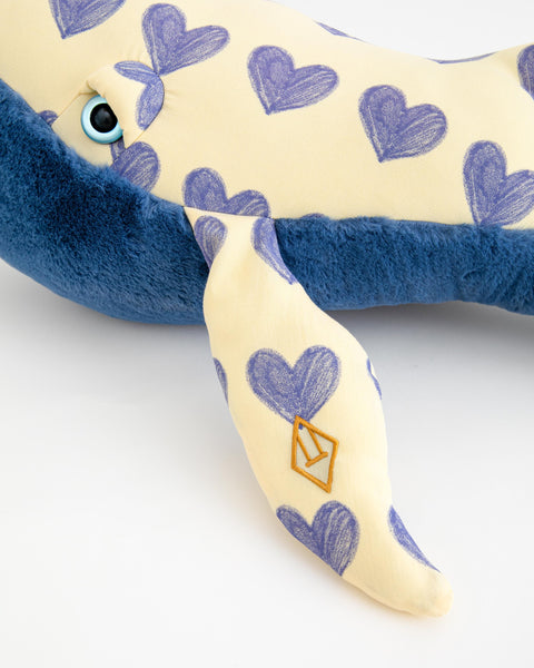 The Heart Whale Stuffed Animal Plushie by BigStuffed