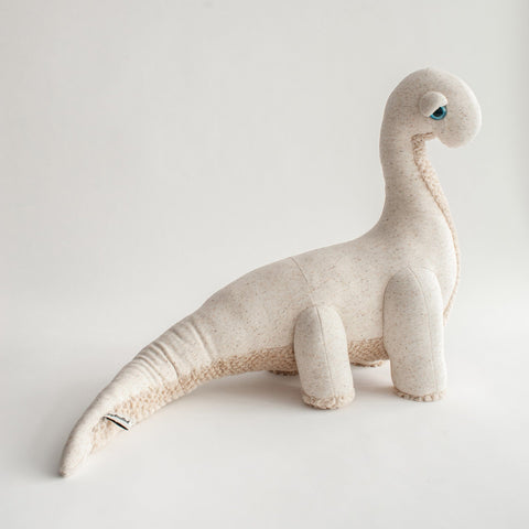 The Dinosaur Stuffed Animal Plushie Ivory Big by BigStuffed