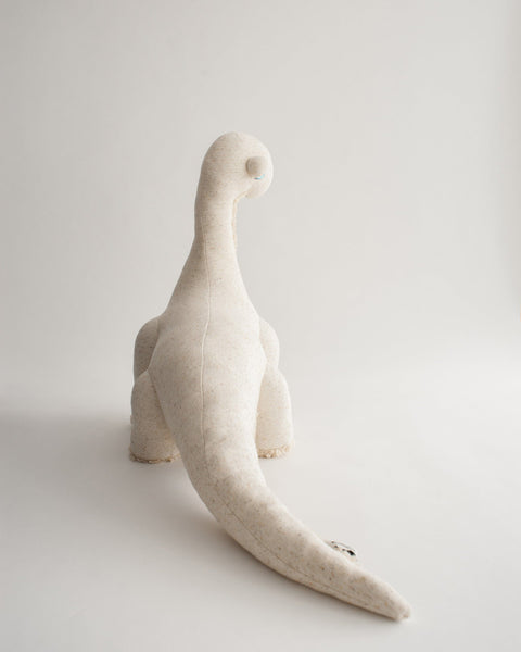 The Dinosaur Stuffed Animal Plushie Ivory Big by BigStuffed