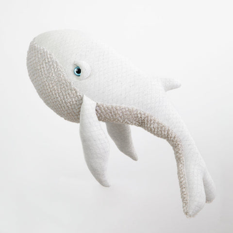 The Whale Stuffed Animal Plushie Albino Big by BigStuffed