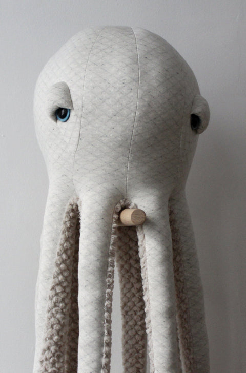 The Octopus Stuffed Animal Plushie Albino Big by BigStuffed