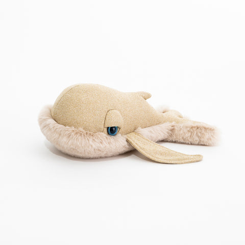 The Mini Gold Whale Stuffed Animal Plushie by BigStuffed