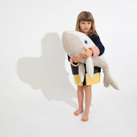 The Heart Whale Stuffed Animal Plushie by BigStuffed